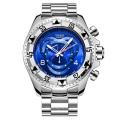 TEMEITE 020G Military Fashion Quartz Watch Men 3D Blue Big Dial Stainless Steel Strap Brand Luxury Golden Wrist Watches 2021